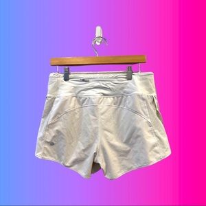 Lululemon white athletic running shorts size 8